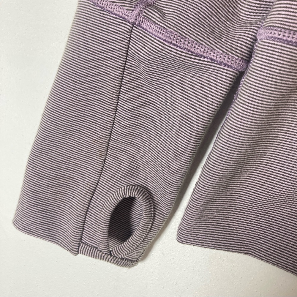 LULULEMON Size 10 Stride Jacket *Brushed in Lilac Heathered Coat Striped - Picture 11 of 15